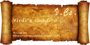 Virág Csobád névjegykártya