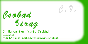 csobad virag business card